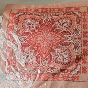 Red and Pink Paisley Pocket Square